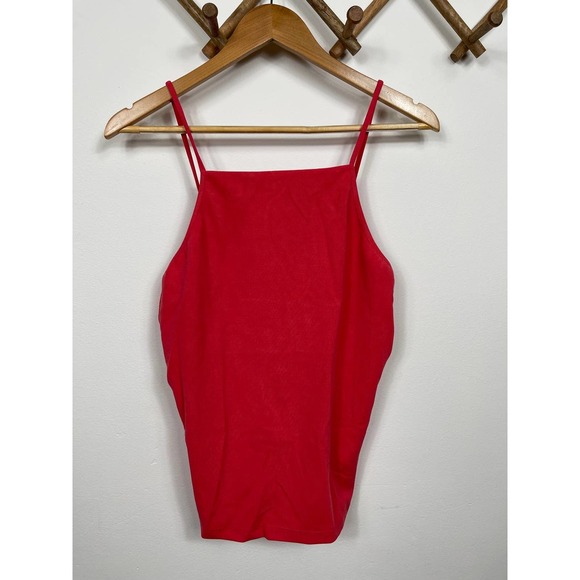 REISS Effie Ribbed Tank Top in Coral Size M - Picture 3 of 9